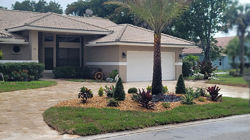 Coral Springs Travertine Driveway